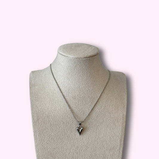Mini Heart Necklace (Silver)