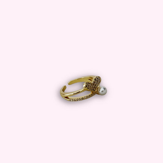 Pearl Heart Ring